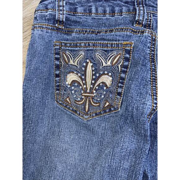 OTB Jeans Blue Jeans Women’s Size 9 Embellished Pockets Straight Denim - Picture 11 of 12
